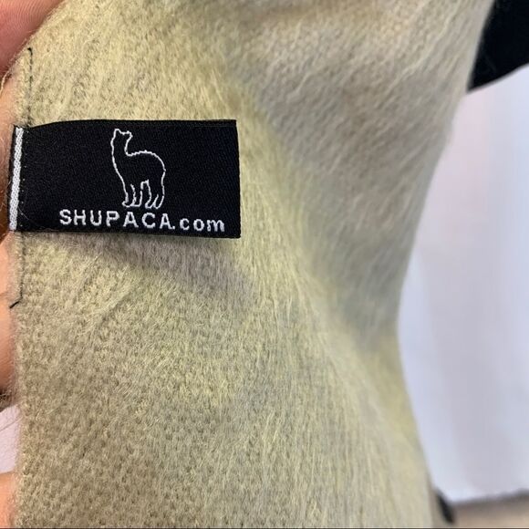 SHUPACA tan beige brown 100% alpaca soft warm fall winter unisex Scarf - Picture 7 of 9